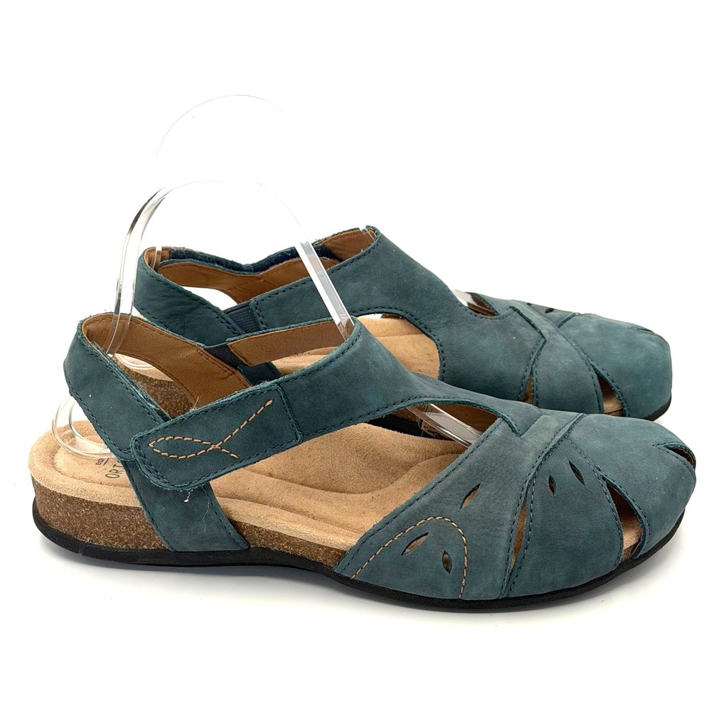 Earth Origins Birdine Mary Jane Shoes Womens 8.5 Blue Leather Slingback Comfort